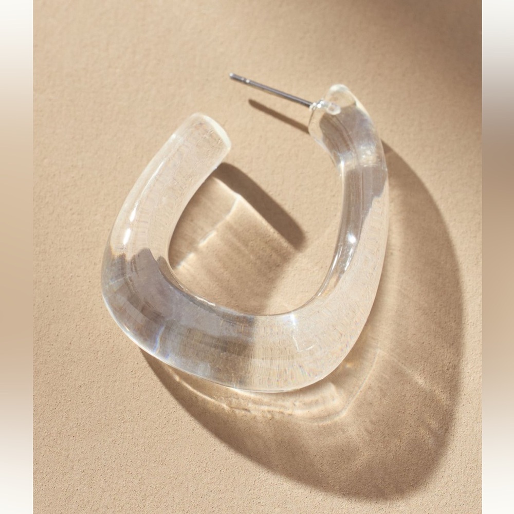 NWT Anthropologie Transparent Glass Earrings - Picture 2 of 10